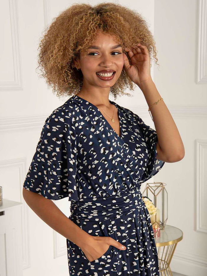 Elesia Flare Sleeve Shift Dress
