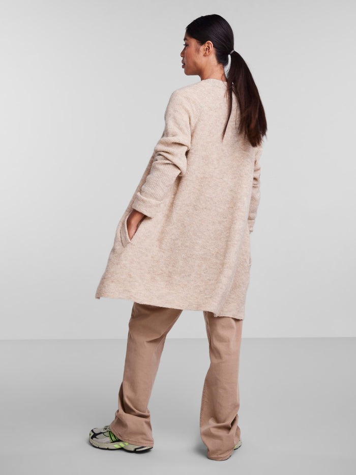 Ellen Long Knit Cardigan (White Pepper)