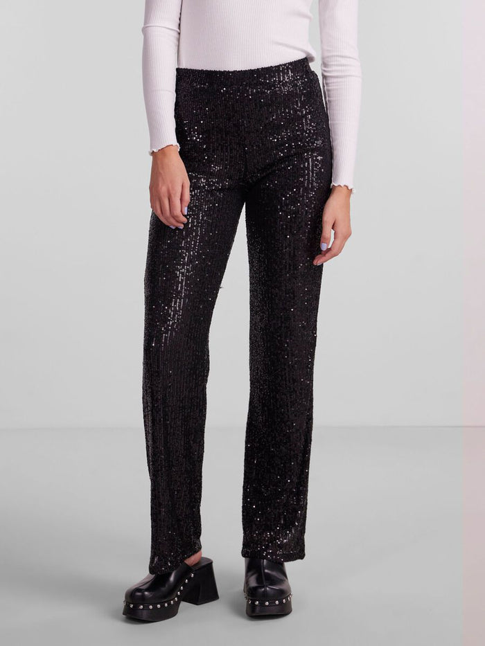 Elphia Wide-Leg Trousers (Black)
