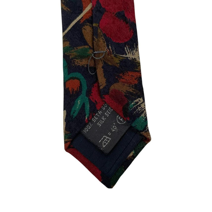 Ermenegildo Zegna Multicoloured Abstract Silk Tie