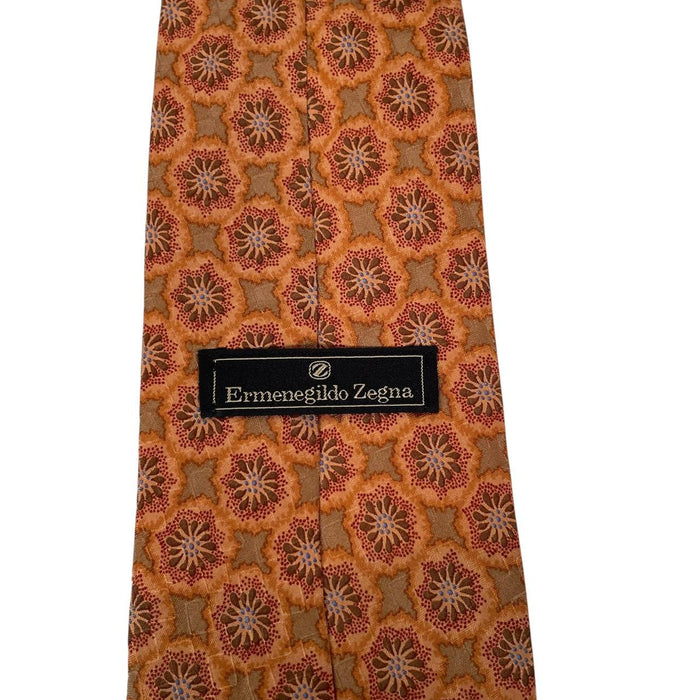 Ermenegildo Zegna Orange Silk Tie