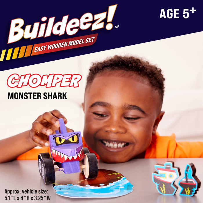 Faber-Castell / Creativity for Kids - Buildeez! Chomper Monster Shark - DIY Wooden Craft Kit