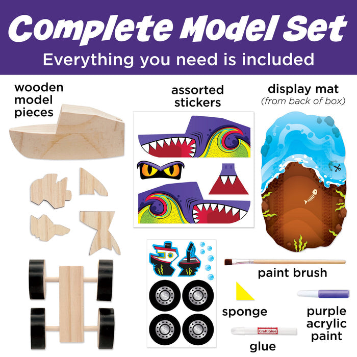 Faber-Castell / Creativity for Kids - Buildeez! Chomper Monster Shark - DIY Wooden Craft Kit