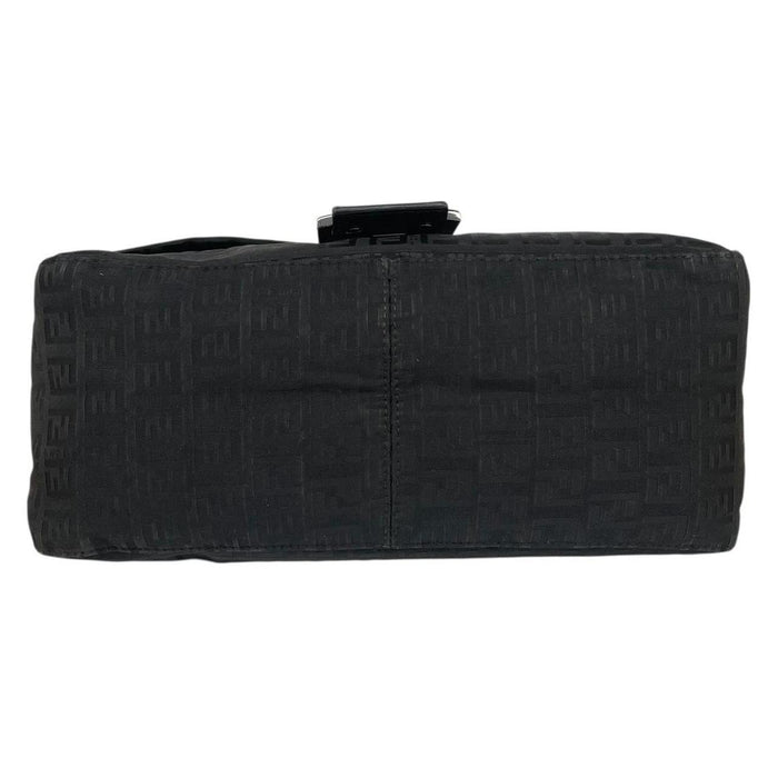 Fendi Black Zucca Monogram Mama Baguette Shoulder Bag