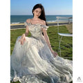 Floral Off Shoulder Ruffle Dress - Fashionnsio