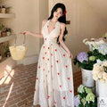 Floral Print Flowy Maxi Dress - Fashionnsio