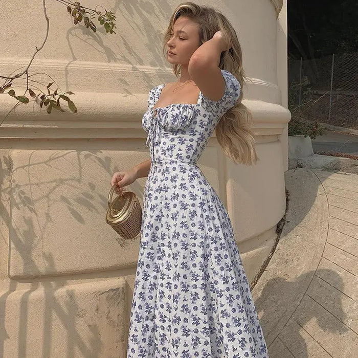 Floral Print Slit Sundress fashionnsio