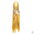 Floral Print Tassel Ruffles Dress - Fashionnsio