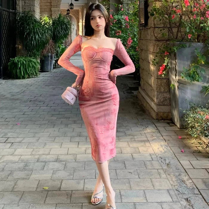 Pink Barbie Bodycon Dress fashionnsio