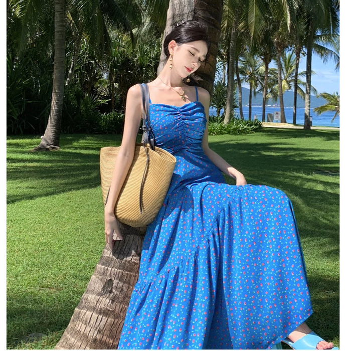 Floral Printed Maxi Dress - Fashionnsio