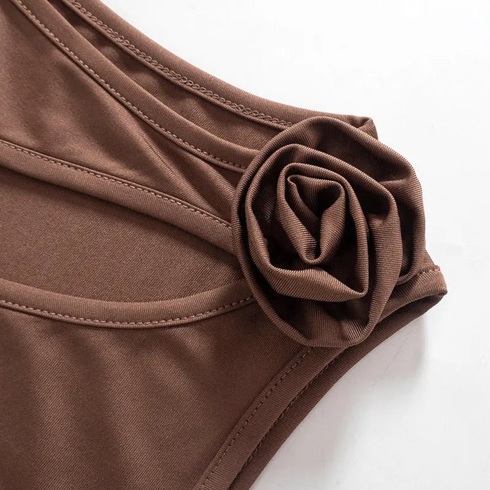 Flower Cut Out Crop Top fashionnsio