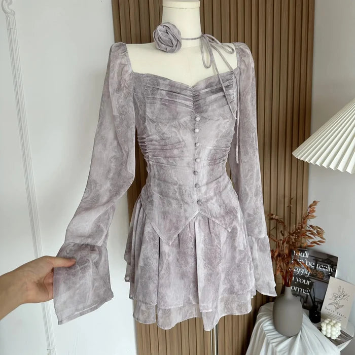 Korean Floral Fairy Dress fashionnsio