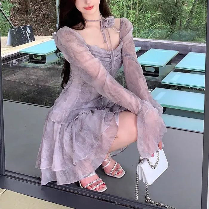 Korean Floral Fairy Dress fashionnsio