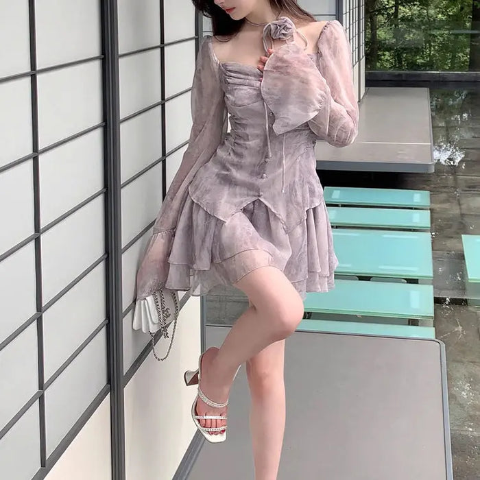 Korean Floral Fairy Dress fashionnsio
