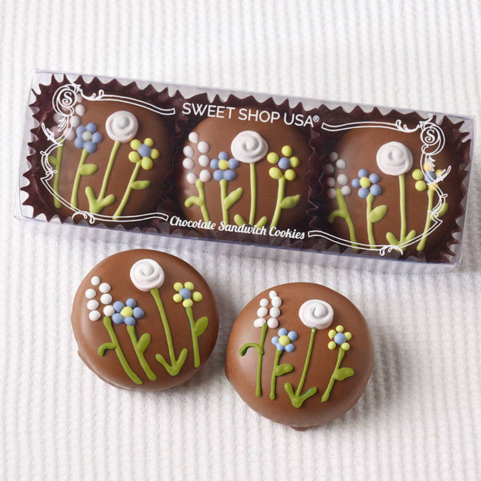 Flowers In Bloom 3pc Chocolate Covered Oreos