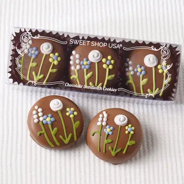 Flowers In Bloom 3pc Chocolate Covered Oreos