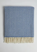 Foxford Inishmore Cashmere Throw | Blue