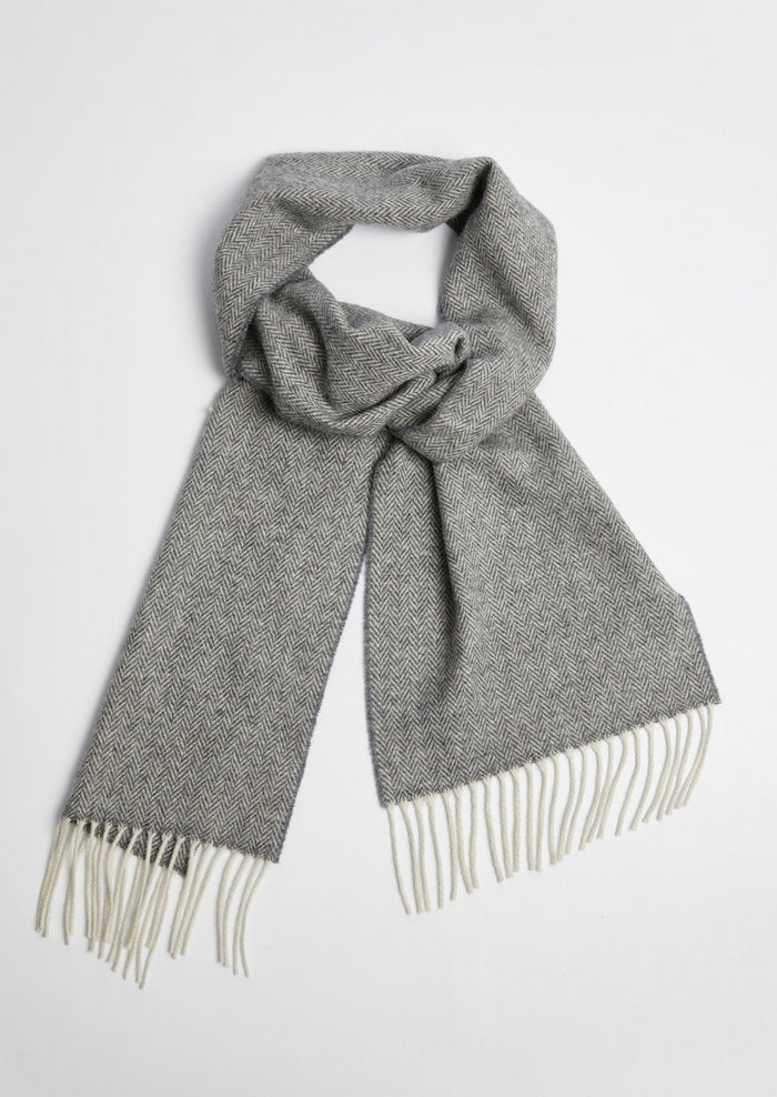 Foxford Grey Herringbone Scarf