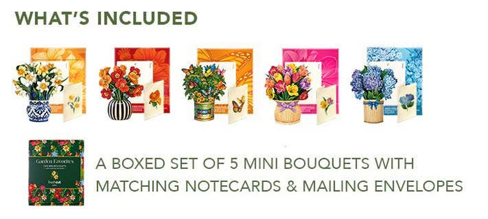 FreshCut Paper LLC - Garden Favorites Gift Box Set of 5 Mini's