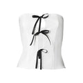 Bow Lace-up Tube Top fashionnsio