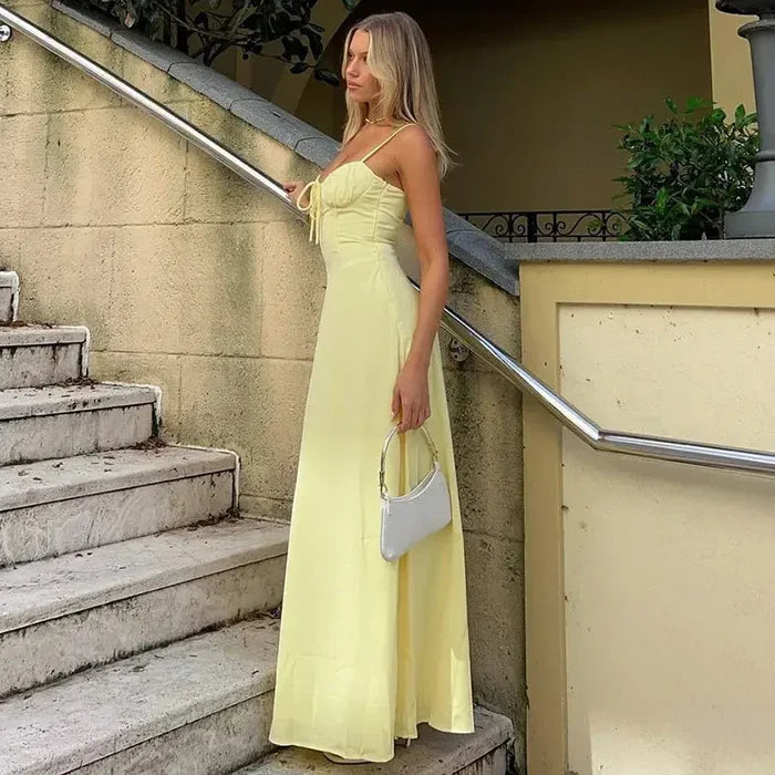 Spaghetti Strap Maxi Summer Dress fashionnsio