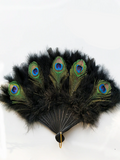 Halloween Accessories | Faux Peacock Feather Fan | Mia Belle Girls