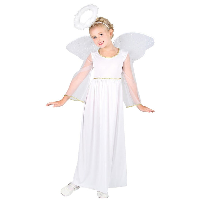 Girls Heavenly Angel Fancy Dress Up Halloween Costume L (8-10 years)