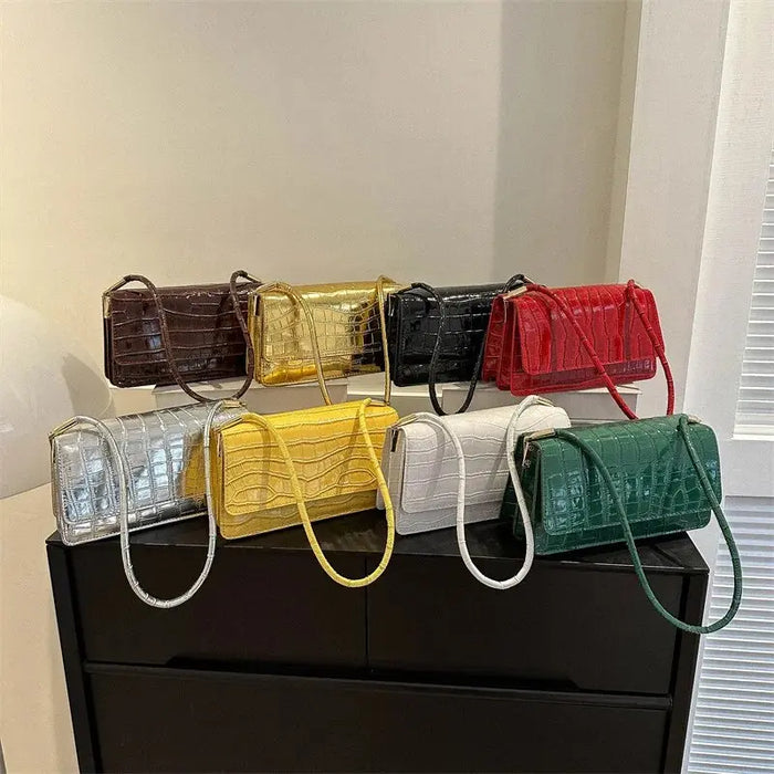 Glossy Pattern Shoulder Bags fashionnsio
