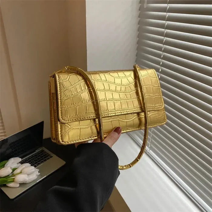 Glossy Pattern Shoulder Bags fashionnsio