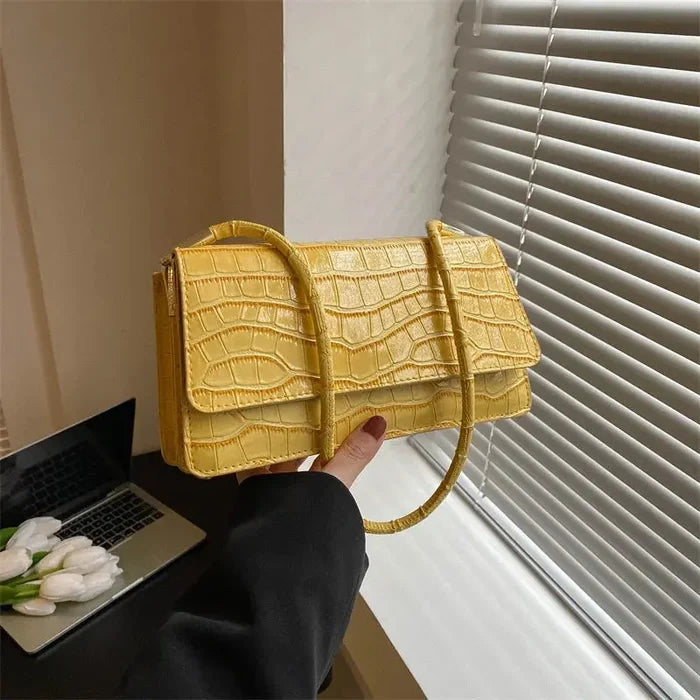 Glossy Pattern Shoulder Bags fashionnsio