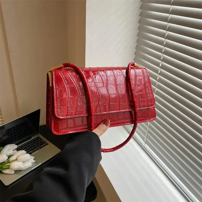 Glossy Pattern Shoulder Bags fashionnsio