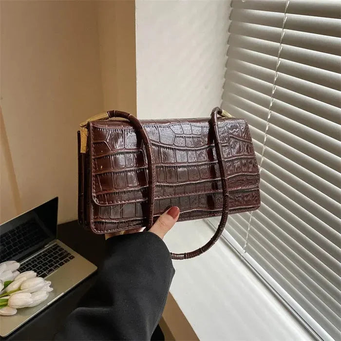 Glossy Pattern Shoulder Bags fashionnsio