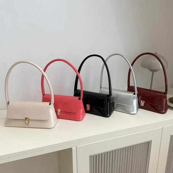Glossy Underarm Shoulder Bags fashionnsio