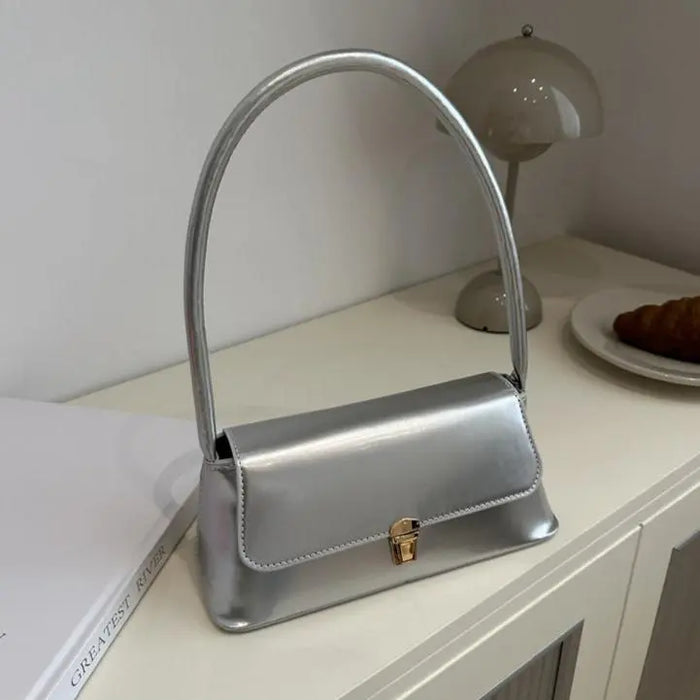 Glossy Underarm Shoulder Bags fashionnsio