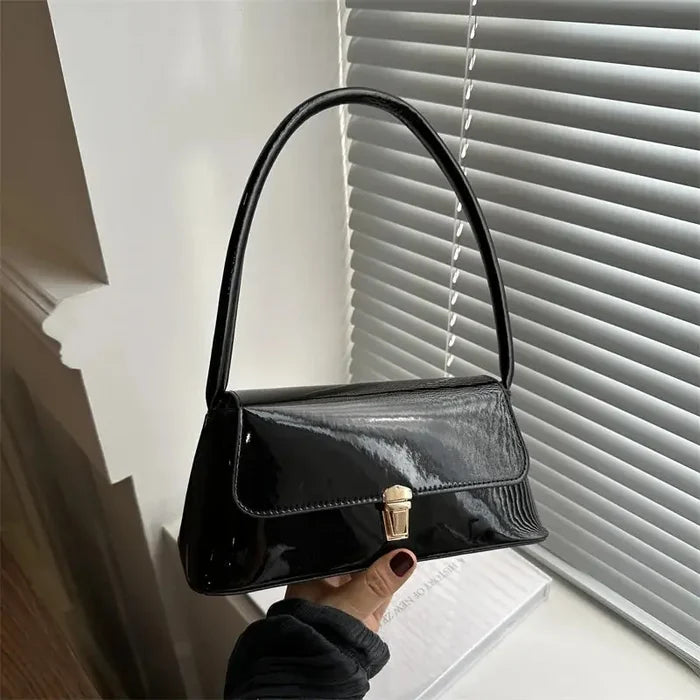 Glossy Underarm Shoulder Bags fashionnsio