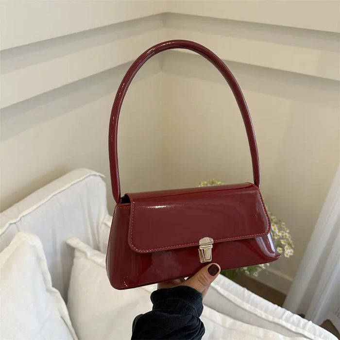 Glossy Underarm Shoulder Bags fashionnsio