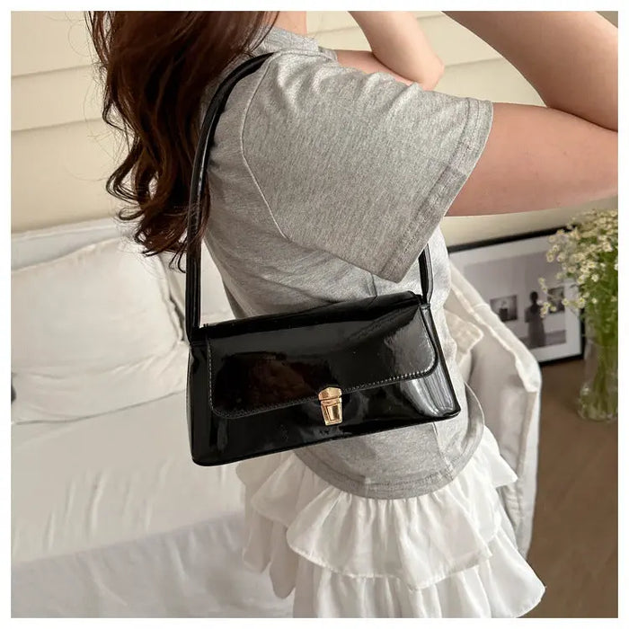 Glossy Underarm Shoulder Bags fashionnsio