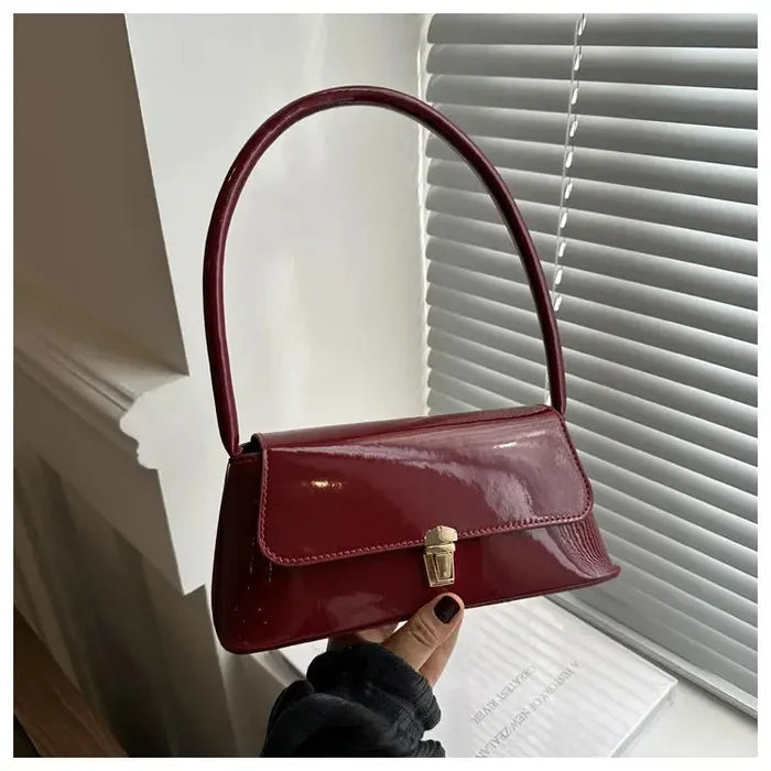 Glossy Underarm Shoulder Bags fashionnsio