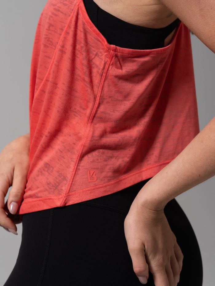 Go With The Flow Hip Tank - Tequila Sunrise