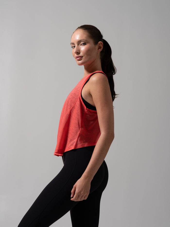 Go With The Flow Hip Tank - Tequila Sunrise