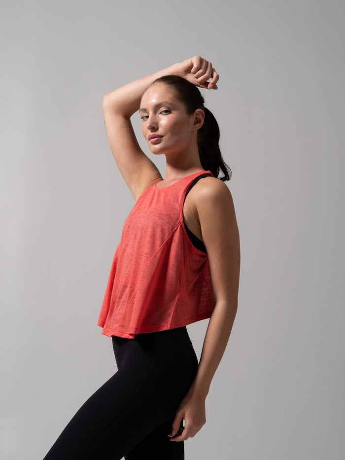 Go With The Flow Hip Tank - Tequila Sunrise