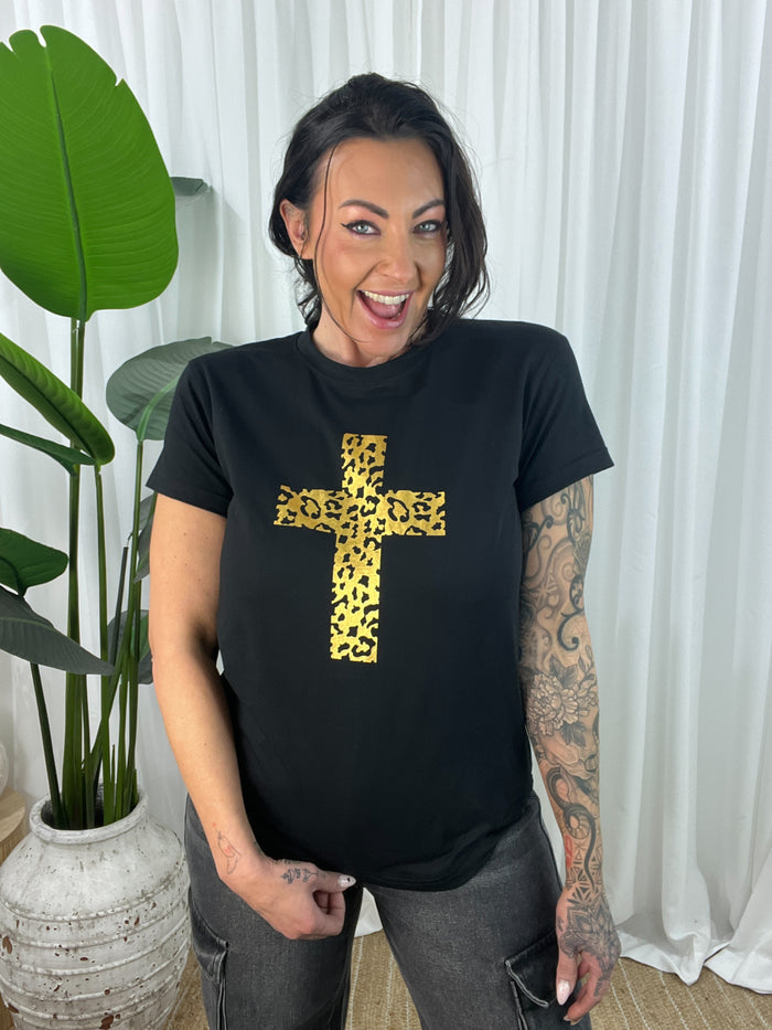 Gold Leopard Tee