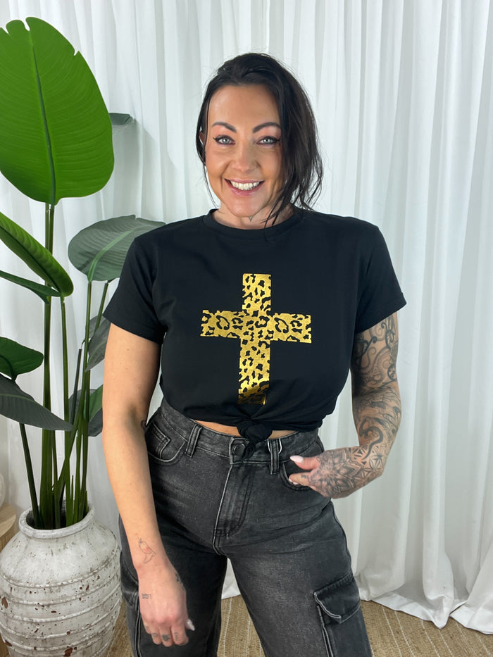Gold Leopard Tee
