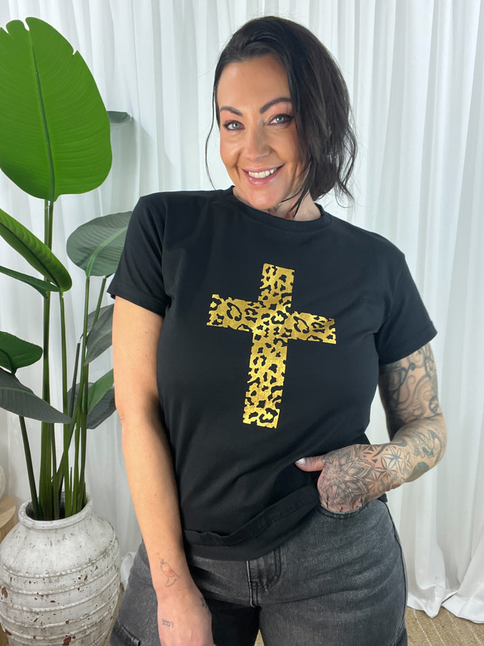 Gold Leopard Tee