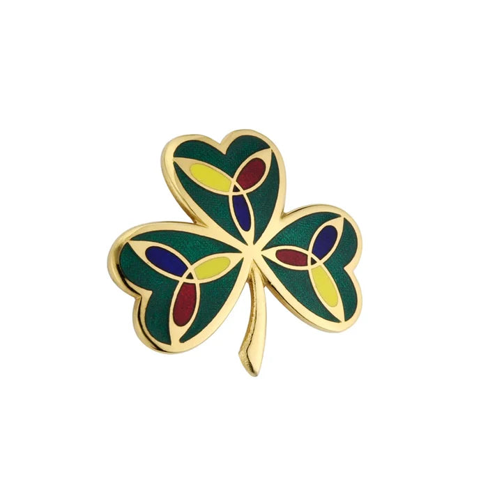Gold Plated Shamrock Brooch