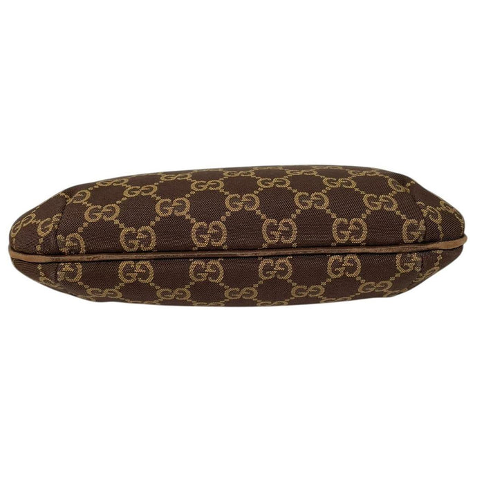Gucci Brown Canvas GG Monogram Slim Pochette Shoulder Bag