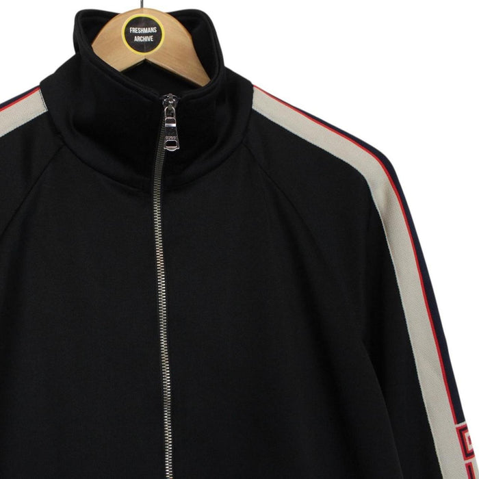 Gucci Black Spellout Technical Jersey Full Zip Track Jacket