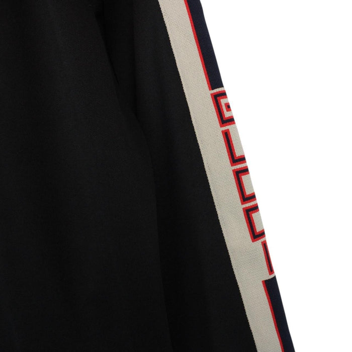 Gucci Black Spellout Technical Jersey Full Zip Track Jacket