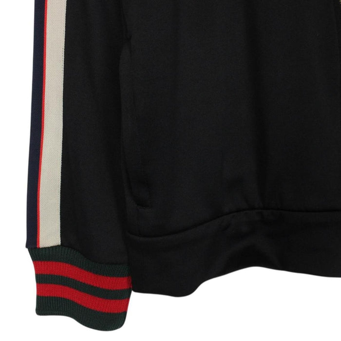 Gucci Black Spellout Technical Jersey Full Zip Track Jacket