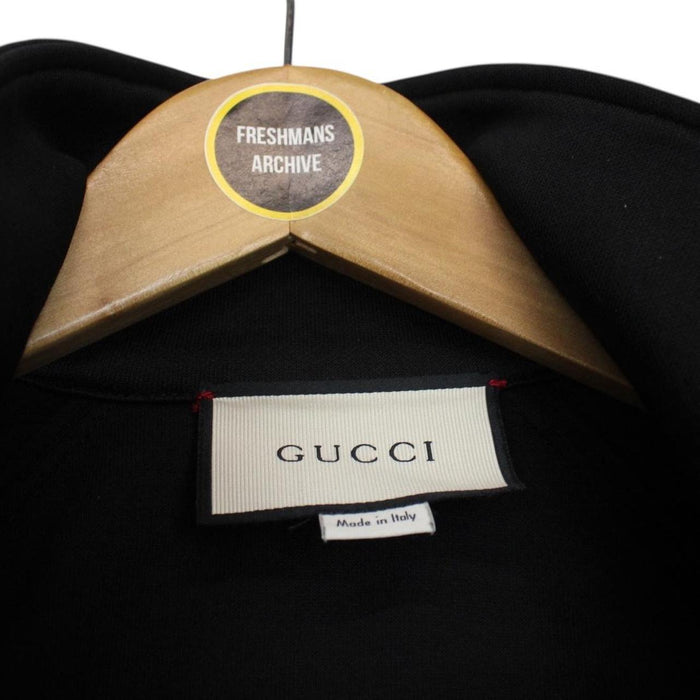 Gucci Black Spellout Technical Jersey Full Zip Track Jacket